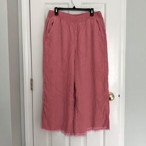 American Eagle wide leg linen-blend soft pants